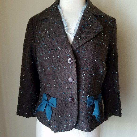 Hi Studio Jonathan Martin Brown Tweed Blazer - Picture 2 of 8